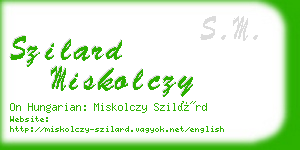 szilard miskolczy business card